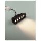 Spoturi tavan fals - Corp incastrabil tavan fals cu 5 spoturi LED SWAN negru