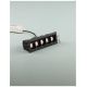 Spoturi tavan fals - Corp incastrabil tavan fals cu 5 spoturi LED SWAN negru