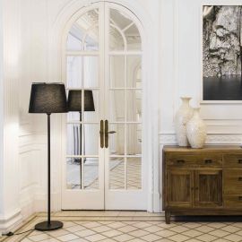 Lampadare - Lampadar / Lampa de podea moderna design elegant SAVOY neagra