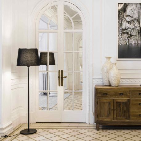 Lampadare - Lampadar / Lampa de podea moderna design elegant SAVOY neagra