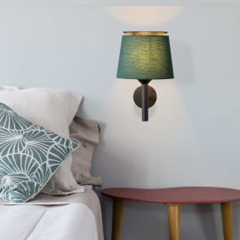 Aplice, corpuri de iluminat pentru pereti - Aplica de perete moderna design elegant SAVOY negru/verde