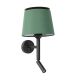 Aplice, corpuri de iluminat pentru pereti - Aplica perete cu reader LED moderna design elegant SAVOY negru/verde