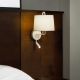 Aplice, corpuri de iluminat pentru pereti - Aplica perete cu reader LED moderna design elegant MONTREAL alba