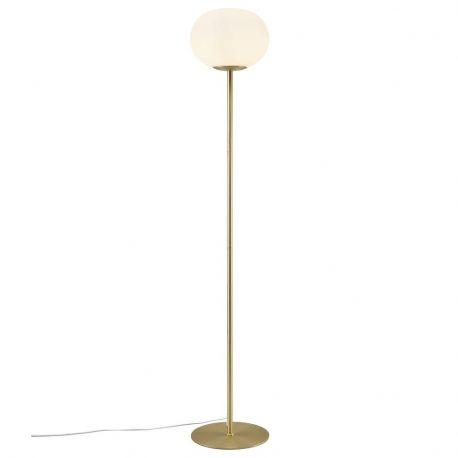 Lampadare - Lampadar, Lampa de podea design nordic Alton, alama/ alb