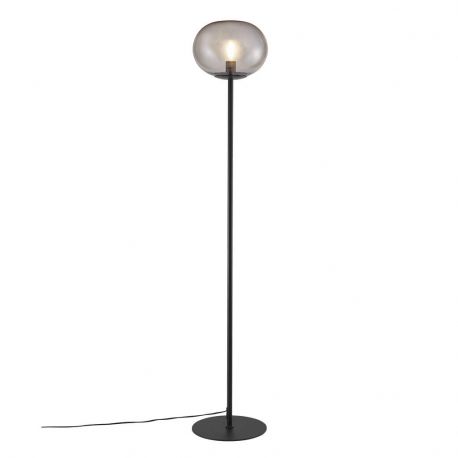 Lampadare - Lampadar, Lampa de podea design nordic Alton, negru/ fumuriu