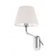 Aplice, corpuri de iluminat pentru pereti - Aplica cu reader LED pe stanga design elegant ETERNA crom/alb