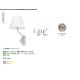 Aplice, corpuri de iluminat pentru pereti - Aplica cu reader LED pe stanga design elegant ETERNA crom/alb