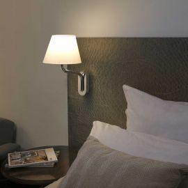 Aplice, corpuri de iluminat pentru pereti - Aplica de perete moderna design elegant ETERNA crom/alb