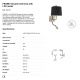 Aplice, corpuri de iluminat pentru pereti - Aplica perete cu reader LED design clasic FRAME auriu antic/alb