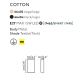 Aplice, corpuri de iluminat pentru pereti - Aplica de perete ambientala design modern COTTON neagra