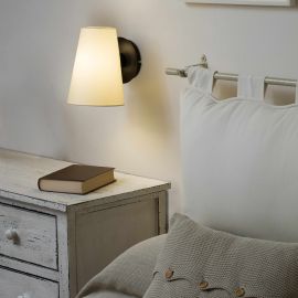 Aplice, corpuri de iluminat pentru pereti - Aplica de perete moderna design elegant LUPE negru/bej