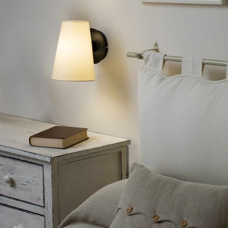 Aplice, corpuri de iluminat pentru pereti - Aplica de perete moderna design elegant LUPE negru/bej
