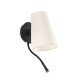 Aplice, corpuri de iluminat pentru pereti - Aplica cu reader LED moderna design elegant LUPE negru/bej