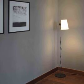 Lampadare - Lampa de podea moderna design elegant LUPE negru/bej