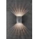Aplice - Aplica LED exterior cu iluminat up&down IP54 Fold 10 otel galvanizat