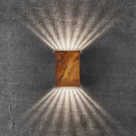 Aplice - Aplica LED exterior cu iluminat up&down IP54 Fold 10 corten
