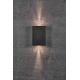 Aplice - Aplica LED exterior cu iluminat up&down IP54 Fold 15 negru