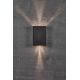 Aplice - Aplica LED exterior cu iluminat up&down IP54 Fold 15 negru
