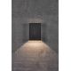 Aplice - Aplica LED exterior cu iluminat up&down IP54 Fold 15 negru