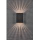 Aplice - Aplica LED exterior cu iluminat up&down IP54 Fold 15 negru