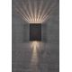 Aplice - Aplica LED exterior cu iluminat up&down IP54 Fold 15 negru