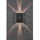 Aplice - Aplica LED exterior cu iluminat up&down IP54 Fold 15 negru