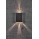 Aplice - Aplica LED exterior cu iluminat up&down IP54 Fold 15 negru