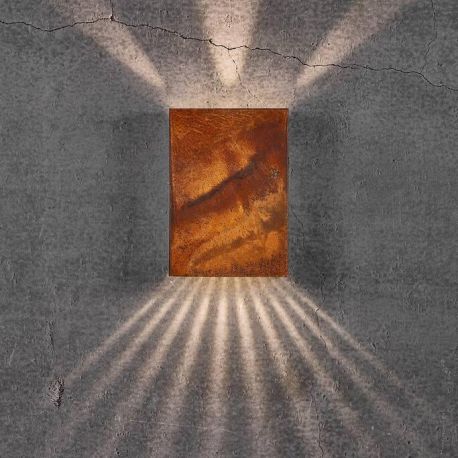 Aplice - Aplica LED exterior cu iluminat up&down IP54 Fold 15 corten
