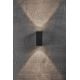 Aplice - Aplica LED exterior cu iluminat up&down IP44 Asbol Kubi negru