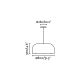 Pendule, Lustre suspendate - Lustra LED moderna design eco Ø80cm MUTE 3000K gri inchis / gri