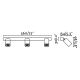 Aplice cu Spot - Aplica perete / tavan cu 3 spoturi directionabile design modern STAN 3L neagra