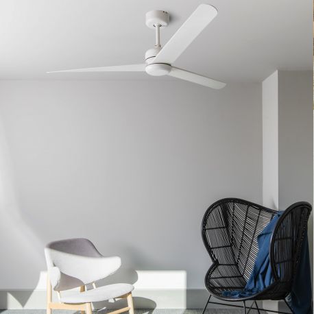 Lustre cu ventilator - Ventilator de tavan cu telecomanda design modern NUU alb