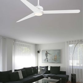 Lustre cu ventilator - Lustra LED cu Ventilator si telecomanda design modern NUU alb