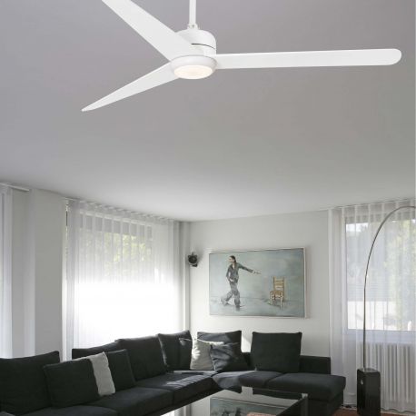 Lustre cu ventilator - Lustra LED cu Ventilator si telecomanda design modern NUU alb