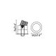Spoturi tavan fals - Spot LED dimabil / incastrabil / orientabil pentru tavan / plafon FOX alb 5W