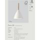 Pendule, Lustre suspendate - Pendul design nordic Pure 20, alb