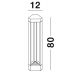 Stalpi - Stalp LED modern pentru iluminat exterior IP54 PAX H-80cm