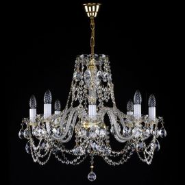 Lustre Cristal Bohemia - Candelabru elegant Cristal Bohemia Exclusive 8 brate DONATELA