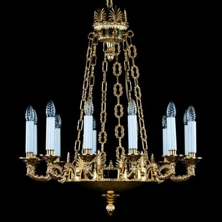 Candelabre, Lustre - Lustra LUX din alama, Candelabru 12 brate EGONA