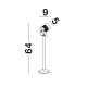 Stalpi - Stalp LED modern pentru iluminat exterior IP65 FEND H-64cm