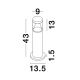 Stalpi - Stalp LED pentru iluminat exterior IP65 ROCK H-43cm