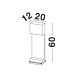 Stalpi - Stalp modern de exterior IP65 GRANTE gri ciment, H-60cm