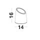 Stalpi - Mini stalp decorativ iluminat exterior IP65 FOX alb
