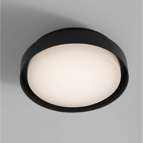 Aplice - Plafoniera LED pentru iluminat exterior design modern slim IP65 OLIVER neagra