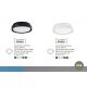 Aplice - Plafoniera LED pentru iluminat exterior design modern slim IP65 OLIVER neagra