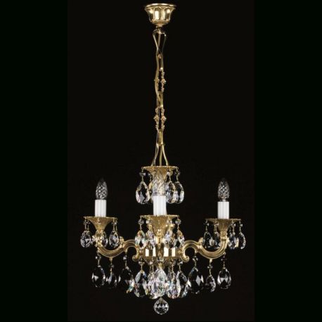 Lustre Cristal Bohemia - Candelabru Cristal Bohemia Exclusive 3 brate, diam.50cm JARMILA III.