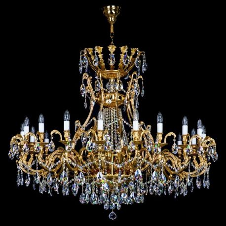 Lustre Cristal Bohemia - Candelabru XL Cristal Bohemia Exclusive 21 brate LYRA