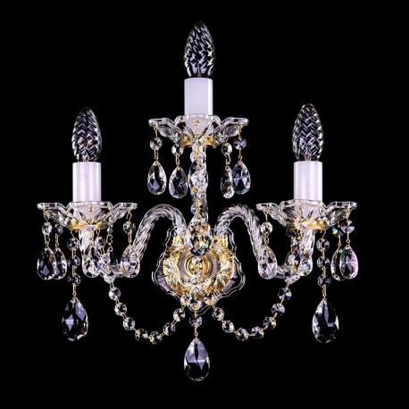 Aplice Cristal Bohemia - Aplica de perete 3 brate Cristal Bohemia Exclusive MADISON III.
