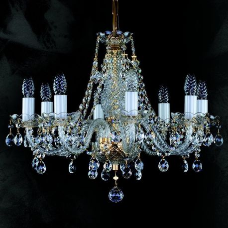 Lustre Cristal Bohemia - Candelabru Cristal Bohemia Exclusive 8 brate Magda VIII