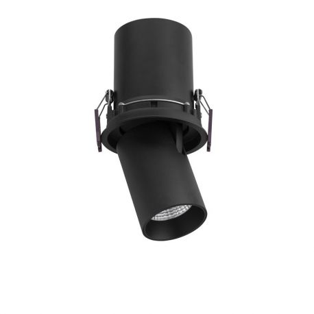 Spoturi incastrabile spatii comerciale - Spot LED incastrabil ajustabil design modern PIN negru
